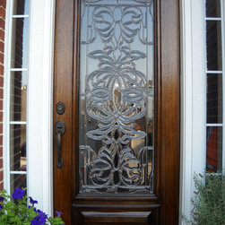 Torino Decorative Glass Wood Door (AD9) - Front Doors