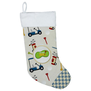 Golf Hole In One Christmas Stocking, 11x18", Mulitcolor"