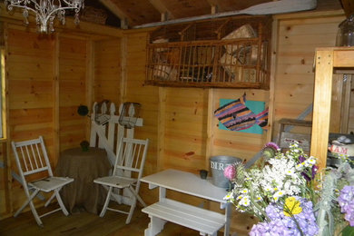 Inspiration for an eclectic shed remodel in Charlotte