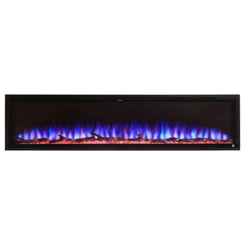 Touchstone Sideline Elite Smart 84″ Recessed Linear Electric Fireplace 80050