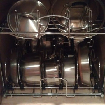 Storage Ideas - pot n pan rack