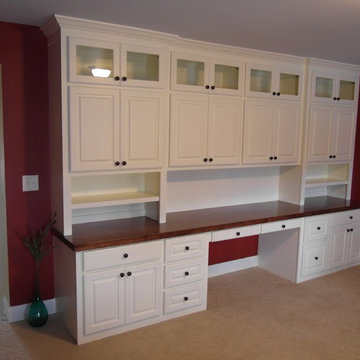 Built-in Desk with Glass Doors