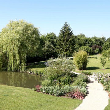 Aménagement d'un jardin à la campagne
