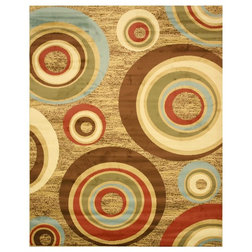 Contemporary Area Rugs EORC ANT3202 Beige Prego Rug, 5'3"x7'3"