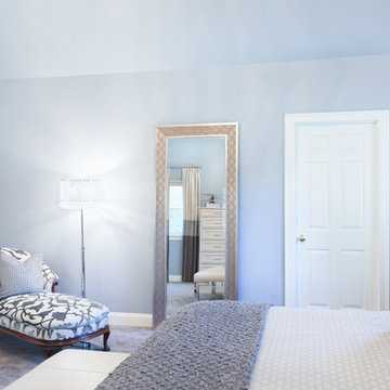 Master Bedroom in Blues and taupes