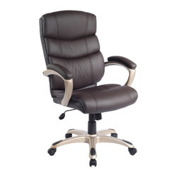 High-Back Executive Office Chair in Chocolate - Office Chairs