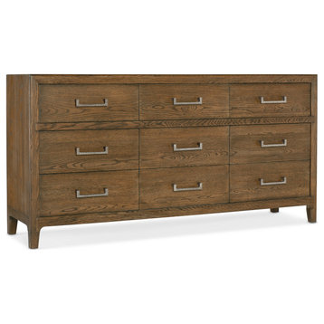 Hooker Furniture 6033-90002-85 Chapman 72"W 9 Drawer Dresser - Sorrel