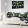 Unique Colorful Fractal Design Pattern Abstract Throw Pillow, 12"x20"