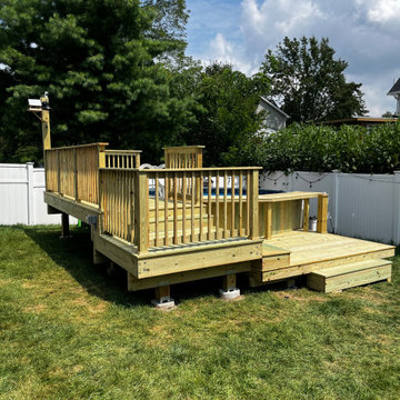 Pressure Treated Wood Pool Deck