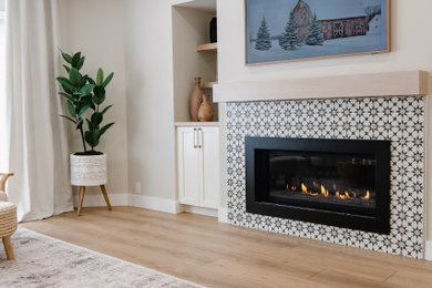 Trendy living room photo in Other