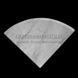 Carrara Marble Italian White Bianco Carrera Corner Shelf Honed - Products