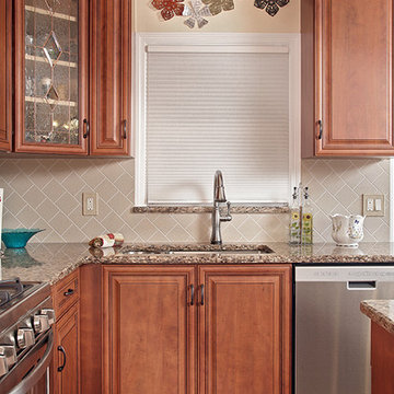 Black Cherry and Cambria Kitchen