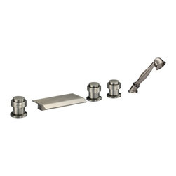 Colombes Triple Handle Solid Brass Bathroom Sink Faucet - Bathroom Sink Faucets