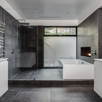 Luxury Bathroom with Radiant Heating by Diego Pacheco Design Practice