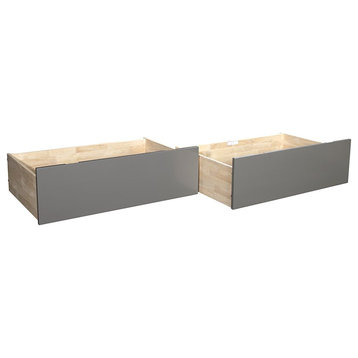 AFI Urban Solid Wood Twin XL / Queen / King Bed Drawer in Gray (Set of 2)