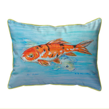 Betsy Drake Koi Large Indoor/Outdoor Pillow 16x20
