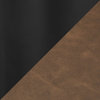 Daniella Industrial Counter Stool Black Metal/Espresso Faux Leather, Set of 2
