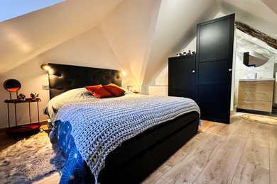 Exemple d'une chambre tendance.