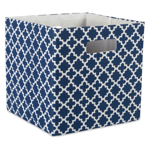 Polyester Cube Lattice Nautical Blue Square 13"x13"x13"