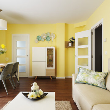 Alegría y color en una primera vivienda