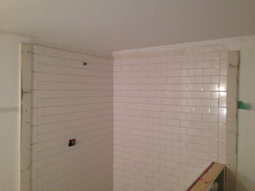 Subway Tile And Uneven Ceiling