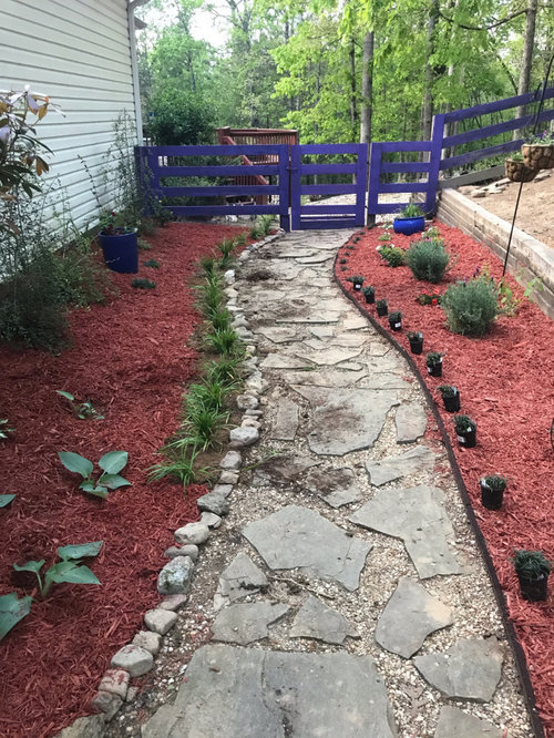 Pea Gravel Flagstone Walkway Cleanup, How To Install A Flagstone And Pea Gravel Patio