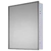 Euroline Medicine Cabinet, 18"x24", Annealed Stainless Frame, Flush Mounted