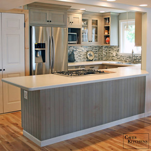Cape Cod Premium Alder Beach Style Kitchen with Peninsula
