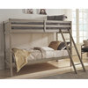 Signature Design by Ashley Lettner Twin over Twin Bunk Bed in Light Gray