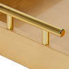 Lipton Narrow Rectangle Wood Accent Tray, Gold