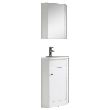Fine Fixtures Englewood Collection Vanity With Medicine Cabinet, White