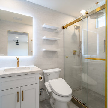 Bright Modern Bathroom with Sleek Cabinets Design |The Cabination