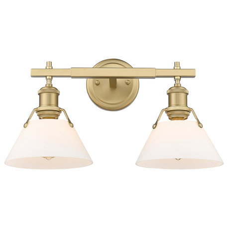 Orwell 2 Light Bath Vanity With Opal Glass Shades Shade