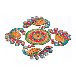 Wood Clay flooring Decor - Decorative Objects And Figurines