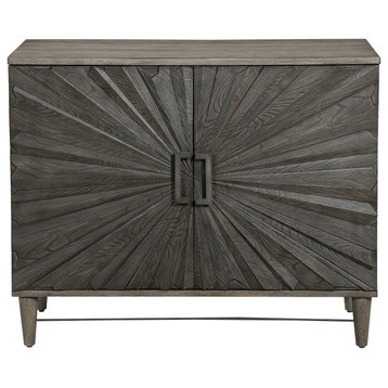 Uttermost Shield Gray Oak 2 Door cabinet