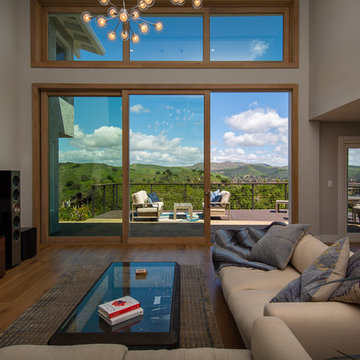 Open-Air Living with Large Glass Multi-Slide Patio Door x Transom Combination