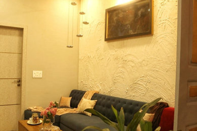 ムンバイにあるアジアンスタイルのおしゃれなファミリールームの写真