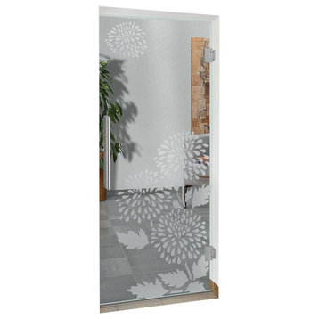 Swing Glass Door, Teardrop Design, Non-Private, 36"x84" Inches, 3/8" (10mm)