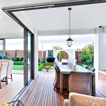 Matthews Outdoor Indoor Pendant, Matte Black, Seeded Glass Shade