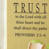 Wall Decal Art Vinyl Quote Sticker Trust in the Lord with All Thine Heart R44