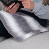 Luxe Home Decor Classic Heated Faux Fur Throw, 1-Piece, Grey/lt. grey, 24"12"