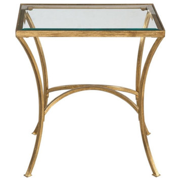 Bowery Hill Transitional Metal End Table in Gold