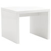 Contemporary End Table in White Finish