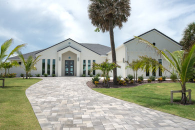 Example of a trendy home design design in Orlando