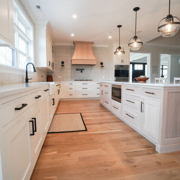 Park Ridge, White Painted w/ White Oak Island, Bar, Bathrooms & Navy Mudroom