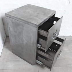 Mariya Vintage Two Drawer Vintage Filing Cabinet - Filing Cabinets