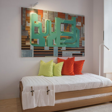 Child Bedroom with Low Bed and Colourful Art