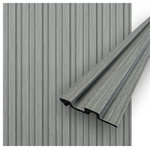 CONCORD WALLCOVERINGS - Waterproof Slat Panel, Grey, Pack of 6 - Concord Panels Design: Our wall panels offer countless possibilities to creatively design your interior and to set natural accents. In our assortment you will find a variety of wall panels, which are available in a range of wood grain finishes.