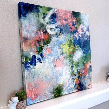 "Threads of Home" original painting in entry