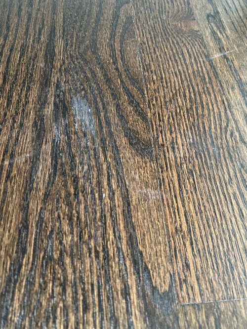 hardwood finish coming off!